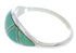 Sterling Silver Turquoise Inlay Southwest Ring Size 6-1/4 ZX36310